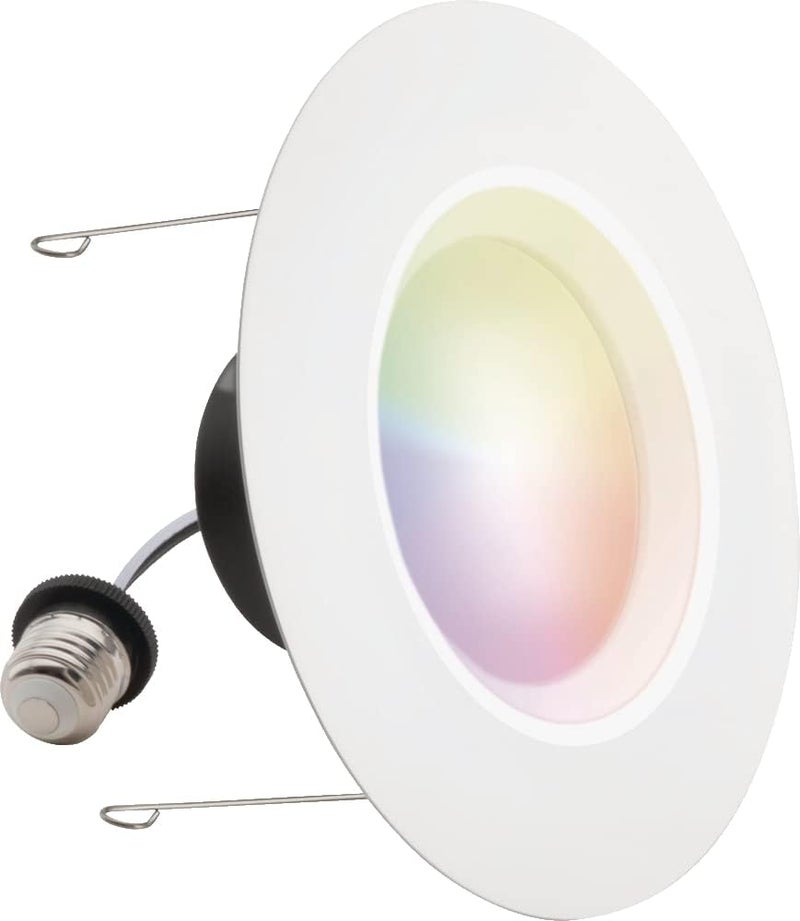 Juno RB56SC RGBW MW CP4 M2 RetroBasics Retrofit Smart LED Downlight, Switchable 2700K - 5000K, RGBW Color Changing, Matte White, 5 to 6 Inch, 4 Pack - Image 5